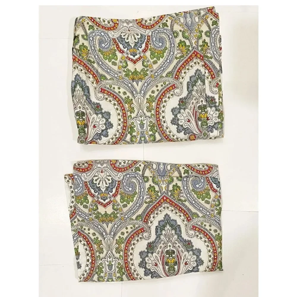 VTG Ralph Lauren Pillowcase Sham SET OF 2 TWO standard size Florentine Paisley